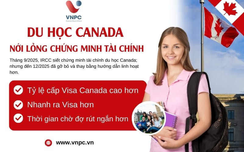 Du học Canada nới lỏng chứng minh tài chính